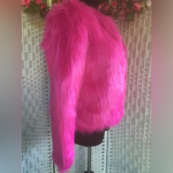 Wenxi Pink Faux Fur Jacket Fuchsia Coat XL 💝 NWT 💖 - Picture 5 of 16